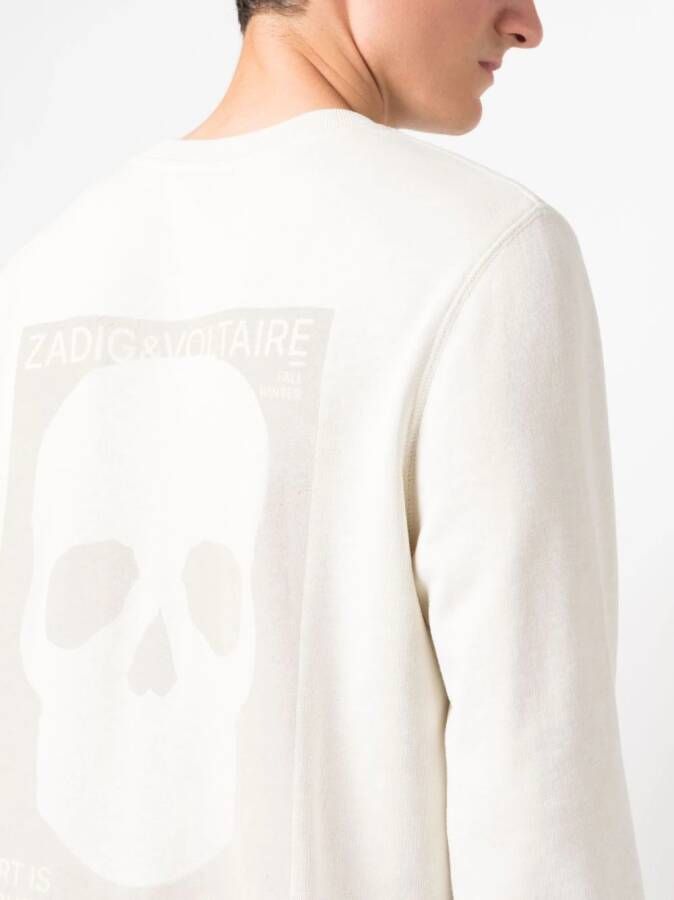 Zadig&Voltaire Sweater met doodskopprint Beige