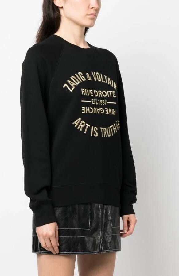 Zadig&Voltaire Sweater met geborduurd logo Zwart