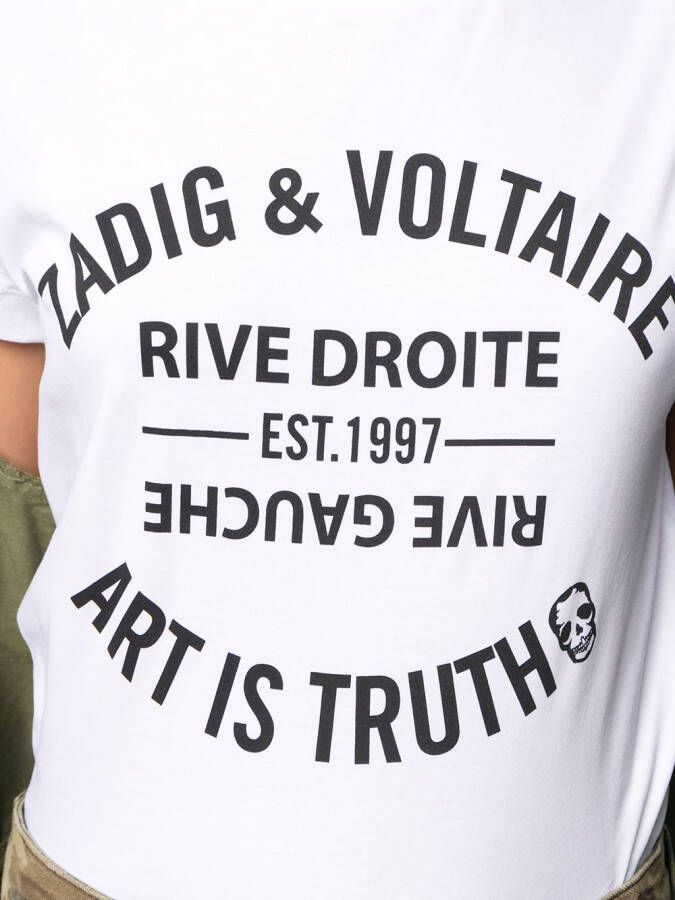 Zadig&Voltaire T-shirt met logo Wit