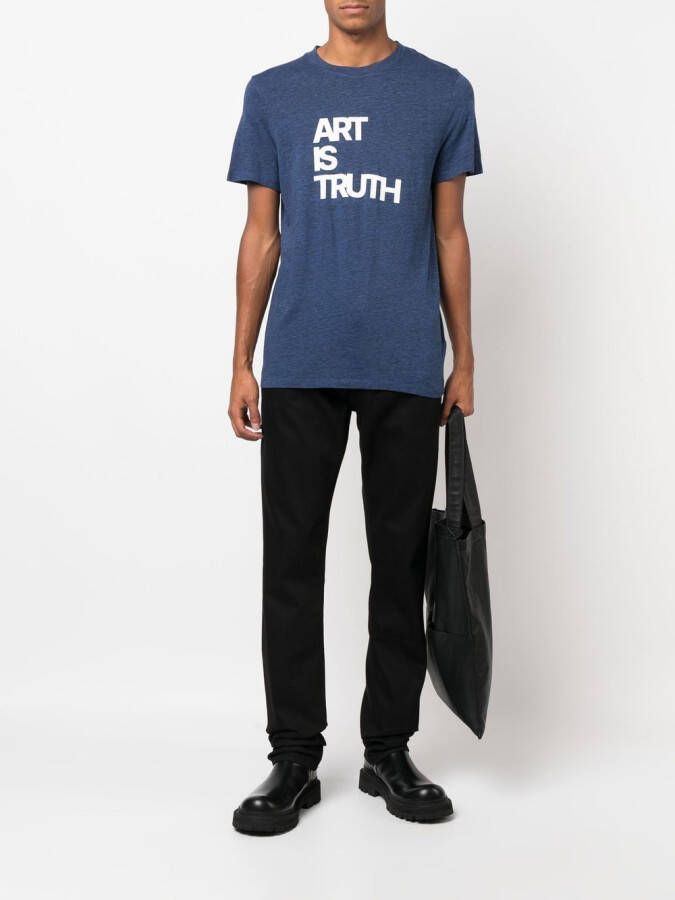 Zadig&Voltaire T-shirt met logoprint Blauw
