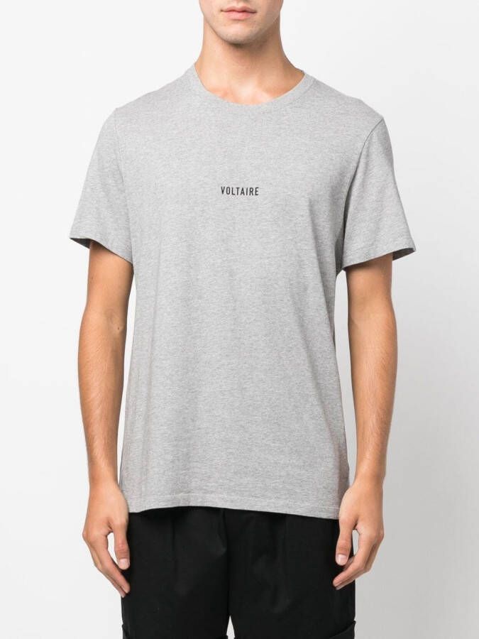 Zadig&Voltaire T-shirt met logoprint Grijs