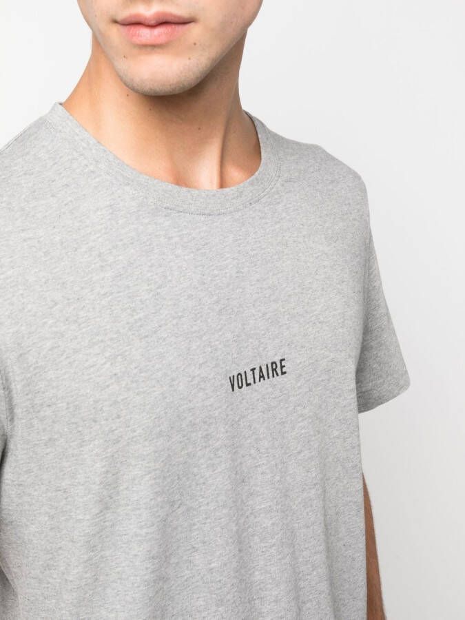 Zadig&Voltaire T-shirt met logoprint Grijs