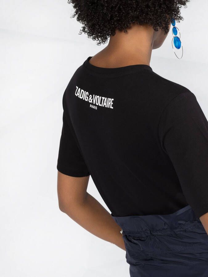 Zadig&Voltaire T-shirt met tekst Zwart