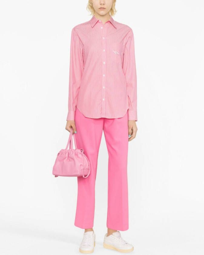 Zadig&Voltaire Blouse met verfraaid logo Roze