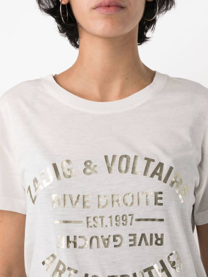 Zadig&Voltaire T-shirt met print Wit