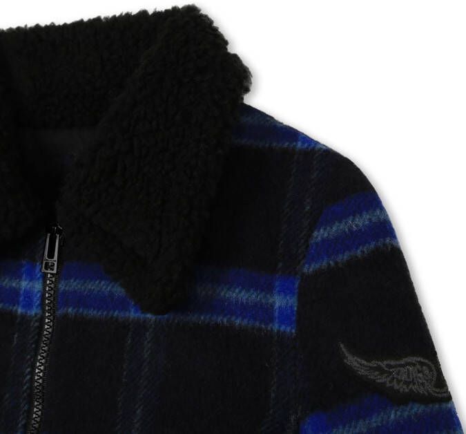 Zadig & Voltaire Kids Bomberjack met logo Blauw