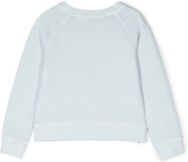 Zadig & Voltaire Kids Sweater met logoprint Blauw