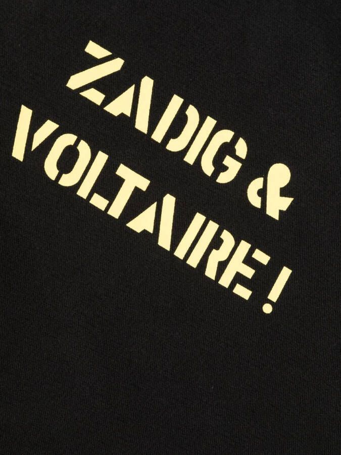 Zadig & Voltaire Kids Sweater met logoprint Zwart