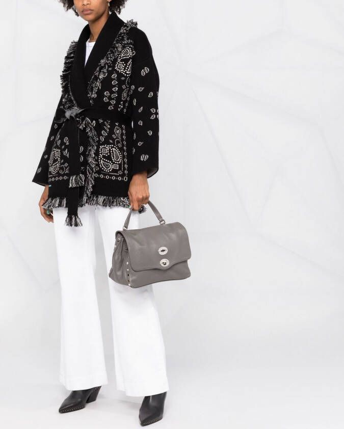 Zanellato Leren shopper Grijs