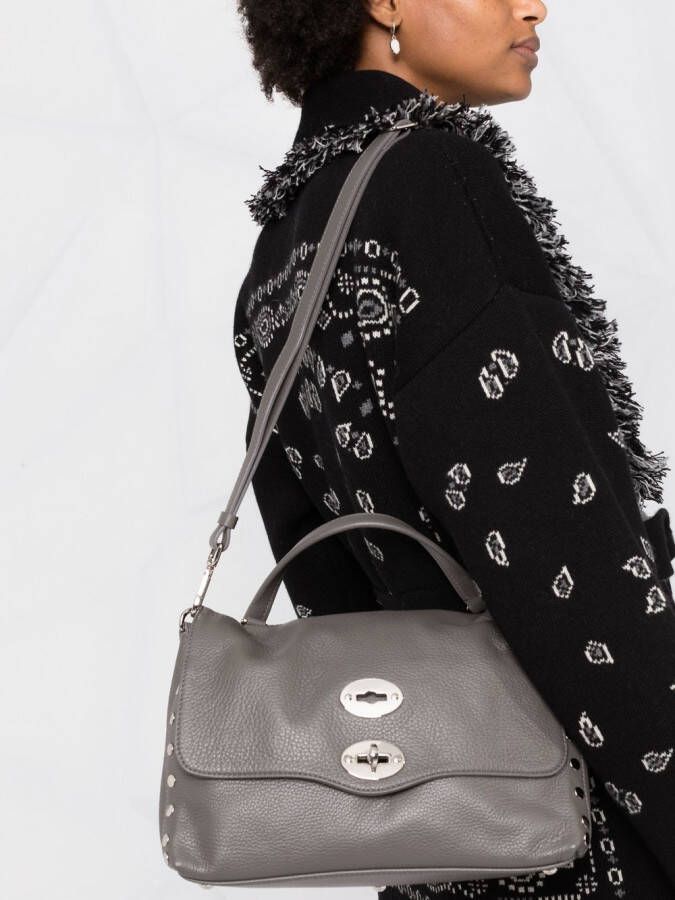 Zanellato Leren shopper Grijs