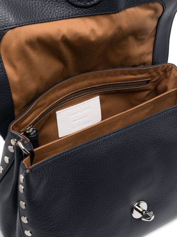 Zanellato Positano leren shopper Blauw