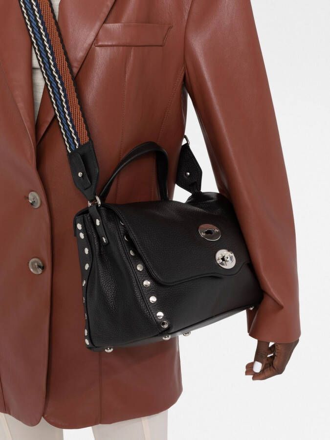 Zanellato Positano leren shopper Zwart