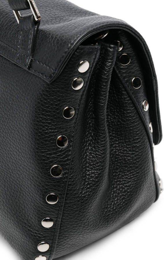 Zanellato Positano leren shopper Zwart