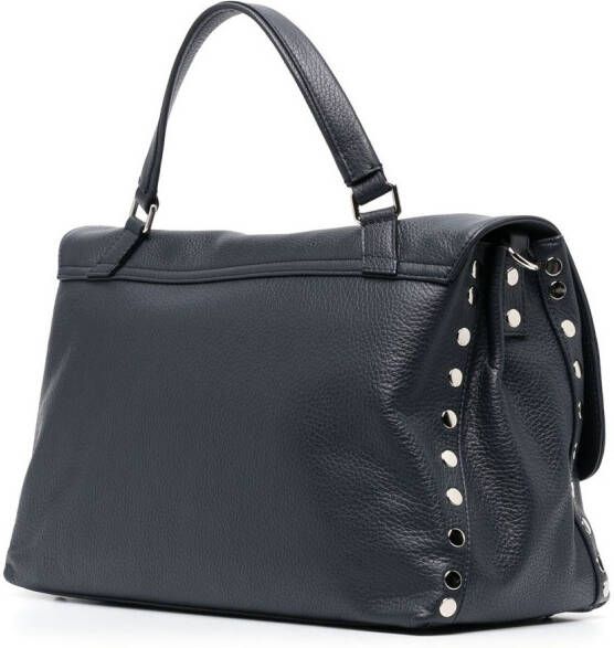Zanellato Postina leren shopper Blauw