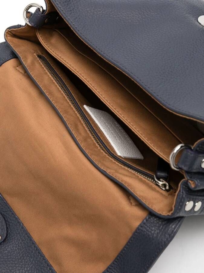 Zanellato Postina leren shopper Blauw