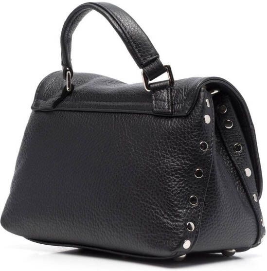 Zanellato Postina leren shopper Zwart
