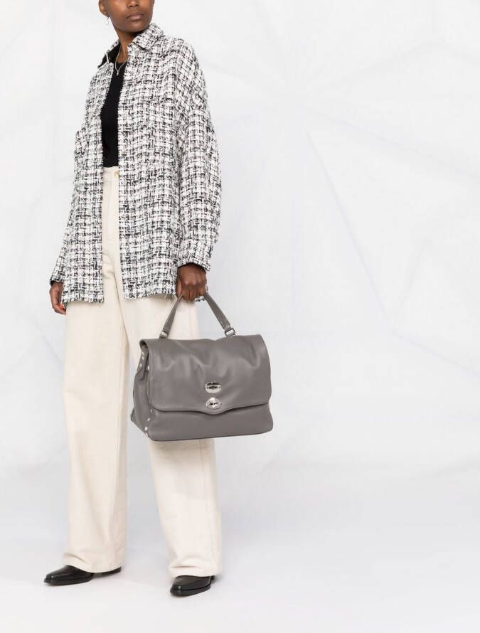 Zanellato Shopper verfraaid met studs Grijs