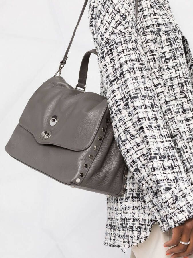Zanellato Shopper verfraaid met studs Grijs