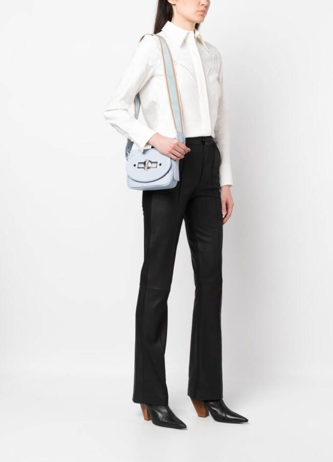 Zanellato Tina Daily leren schoudertas Blauw