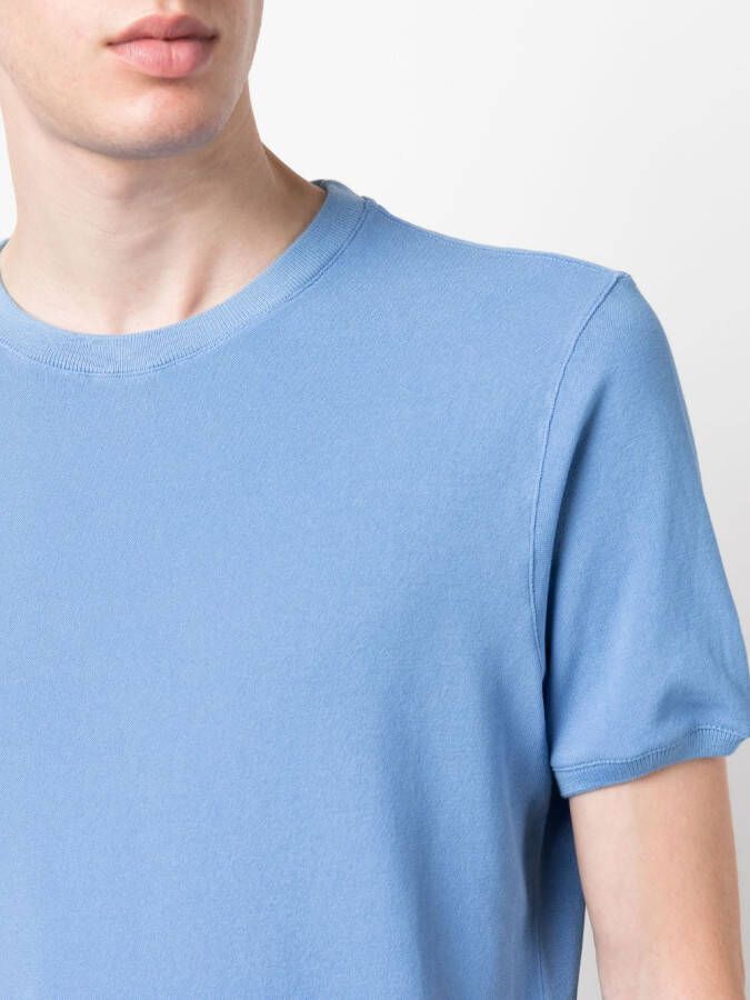 Zanone Fijngebreid T-shirt Blauw