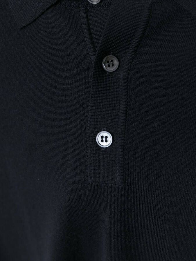 Zanone geruit poloshirt Blauw