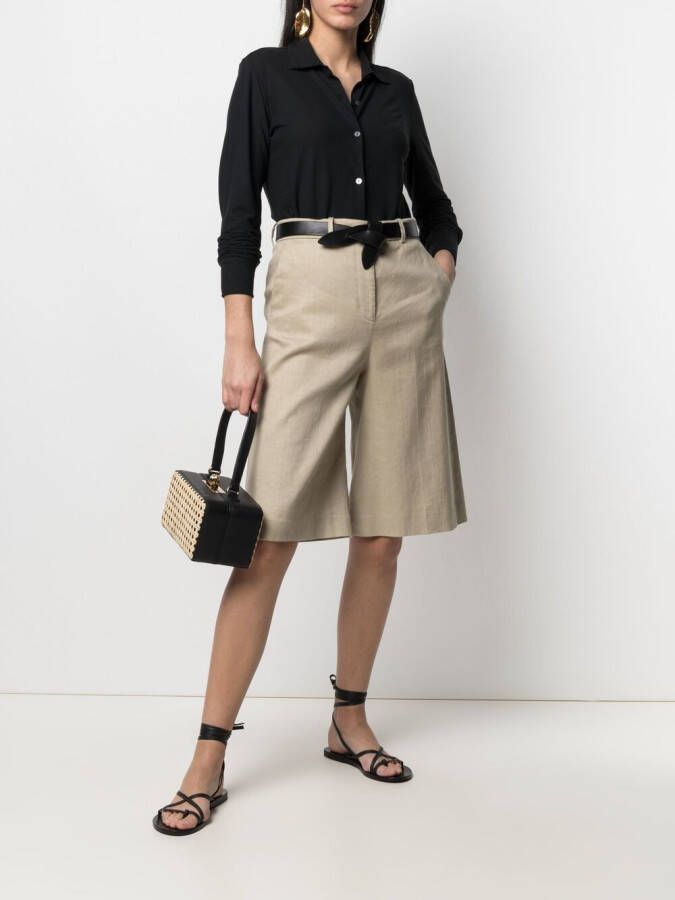 Zanone Katoenen blouse Zwart
