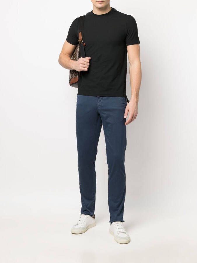 Zanone Katoenen T-shirt Zwart