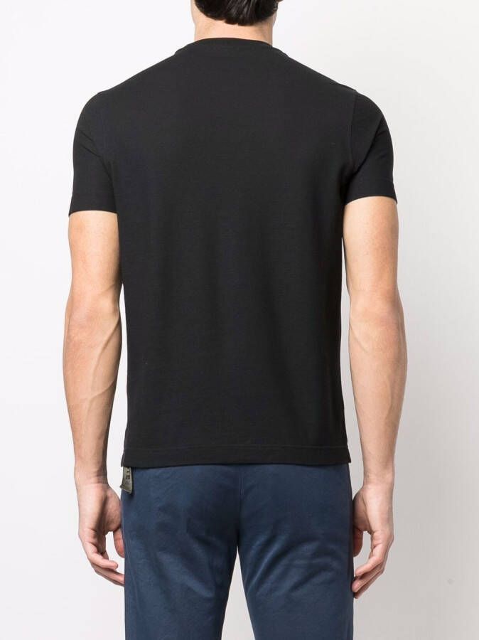 Zanone Katoenen T-shirt Zwart