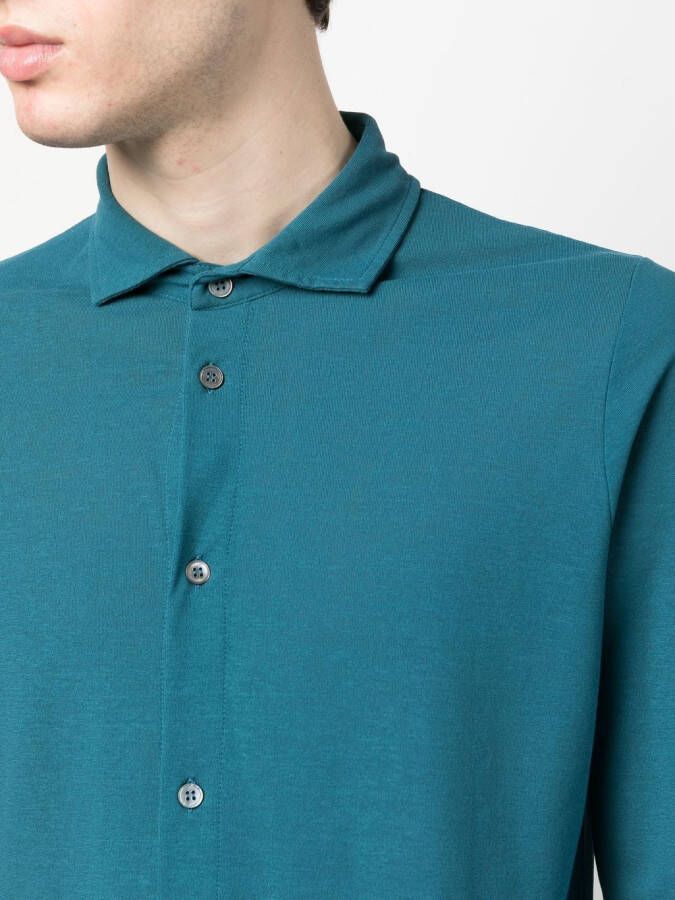 Zanone Overhemd van biologisch katoen Blauw