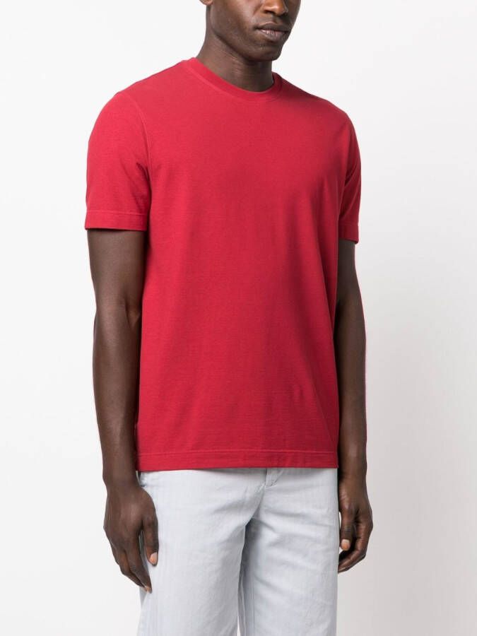 Zanone Katoenen T-shirt Rood
