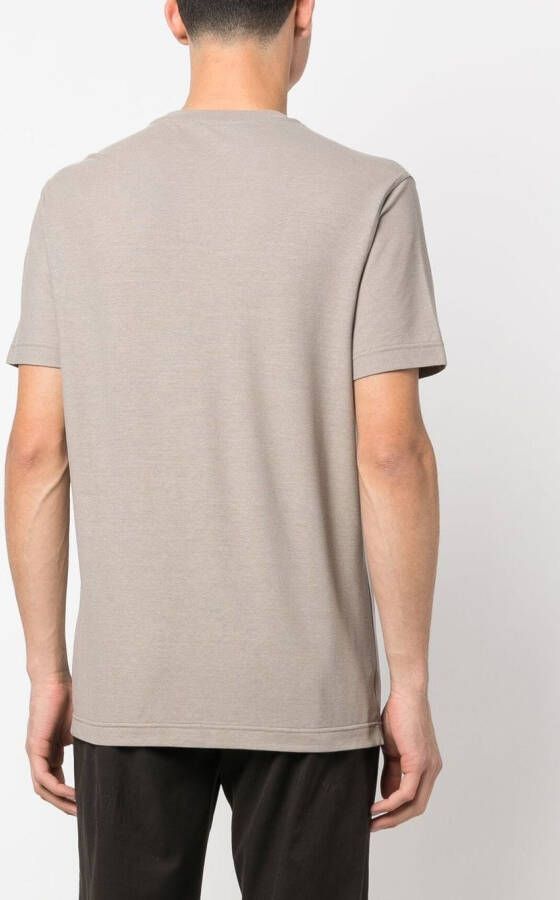 Zanone T-shirt met ronde hals Beige