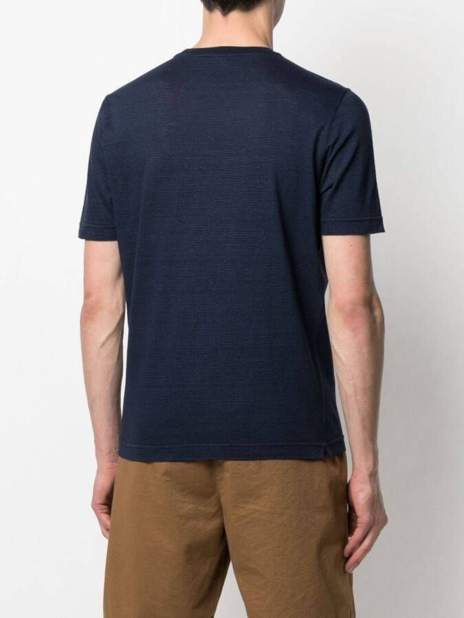 Zanone T-shirt met borstzak Blauw