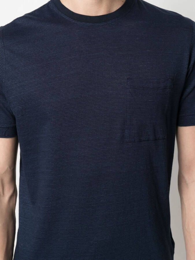 Zanone T-shirt met borstzak Blauw