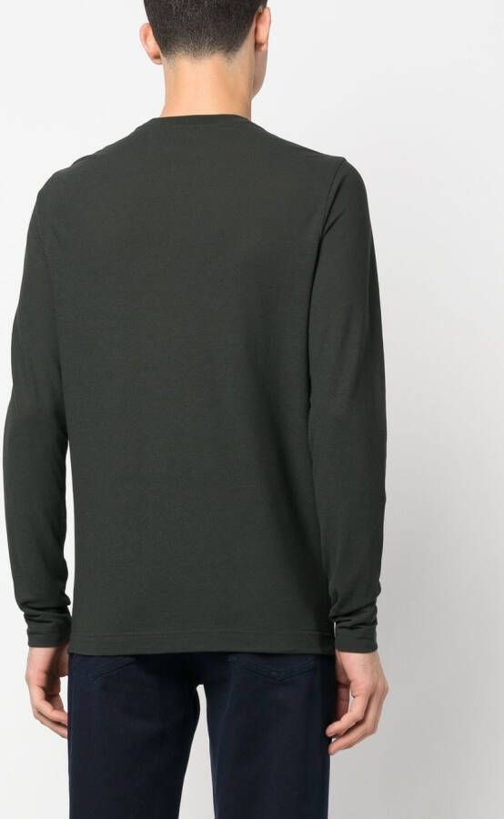 Zanone T-shirt met lange mouwen Groen