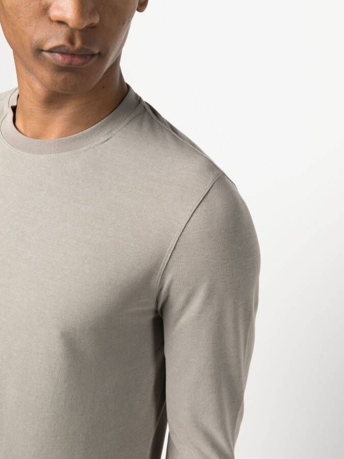 Zanone T-shirt met ronde hals Beige