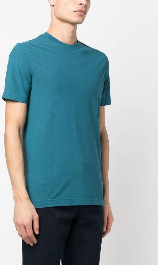 Zanone T-shirt met ronde hals Blauw