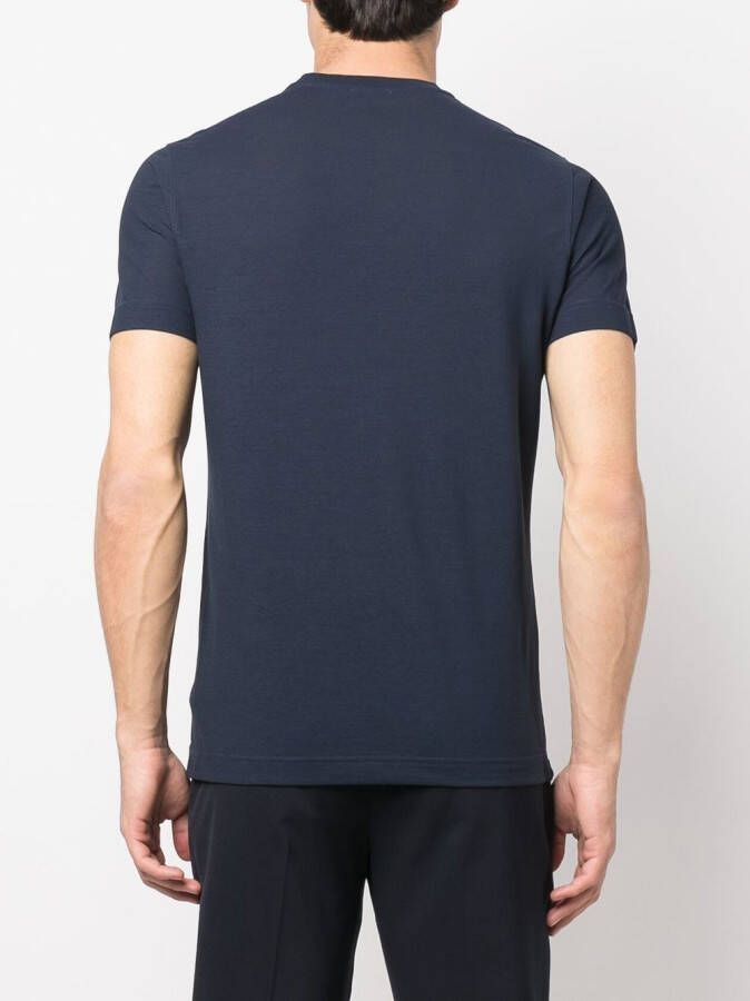 Zanone T-shirt met ronde hals Blauw