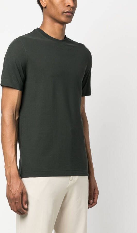 Zanone T-shirt met ronde hals Groen