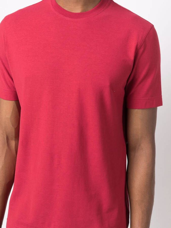 Zanone T-shirt met ronde hals Rood