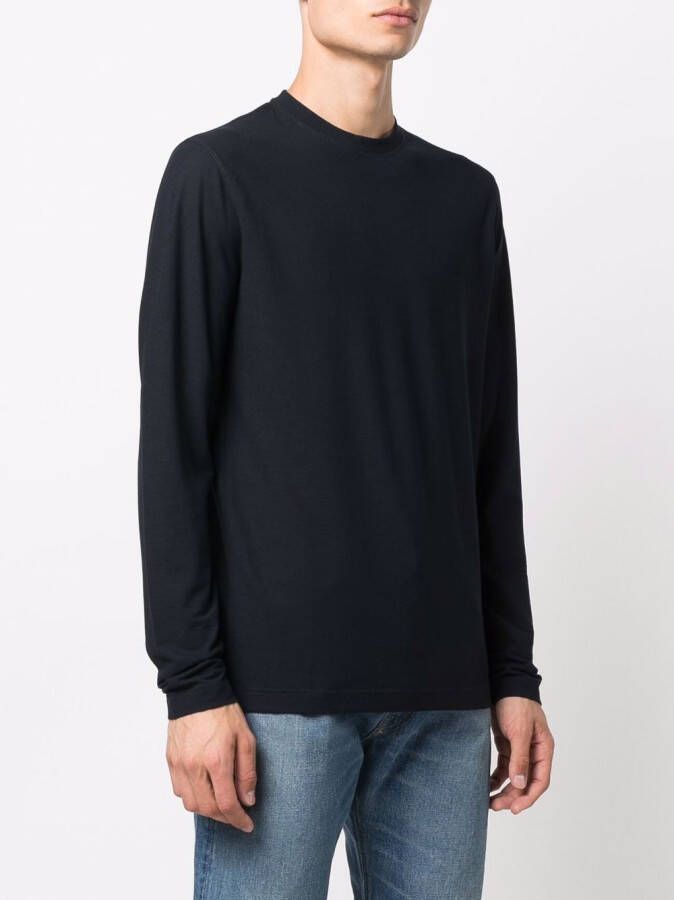 Zanone Top met lange mouwen Blauw