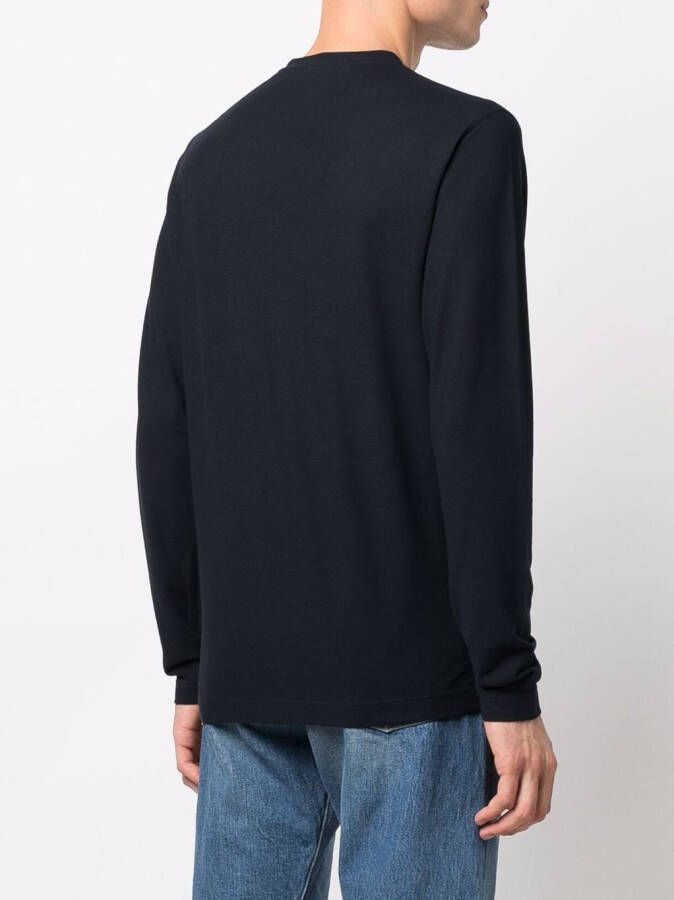 Zanone Top met lange mouwen Blauw