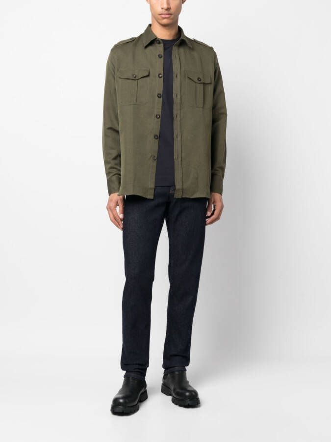 Zegna T-shirt met ronde hals Blauw
