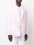 Zegna Blazer met enkele rij knopen Roze - Thumbnail 3