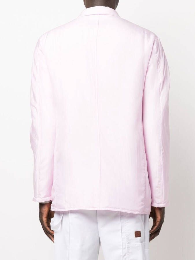 Zegna Blazer met enkele rij knopen Roze