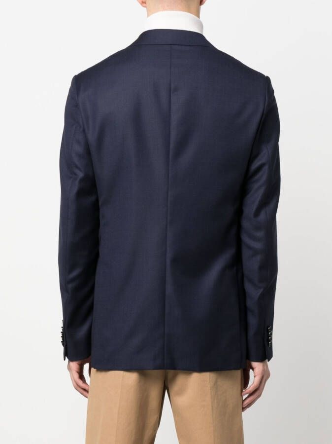 Zegna Blazer met gekerfde revers Blauw