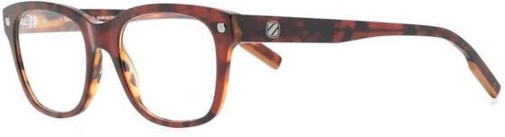 Zegna Bril met vierkant montuur Bruin