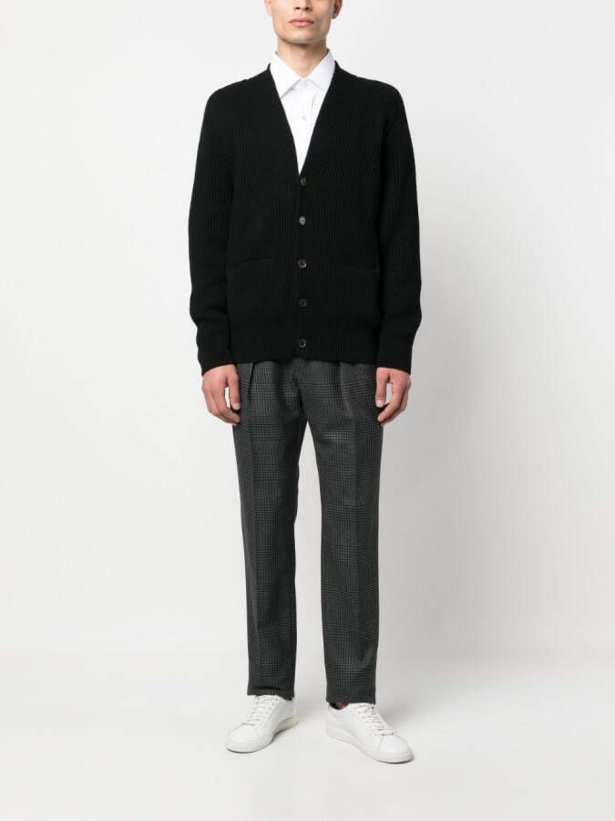 Zegna Ribgebreid vest Zwart