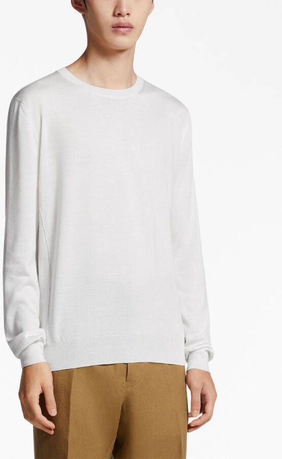 Zegna Sweater met ronde hals Wit