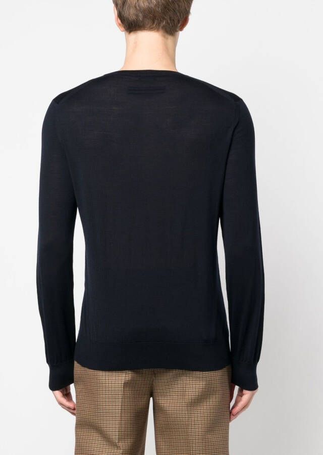 Zegna Fijngebreide trui Blauw