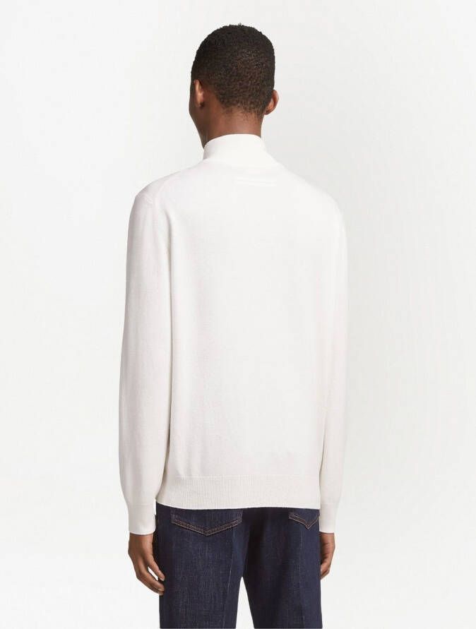 Zegna Trui met halve rits Wit